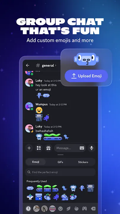 Discord पर ग्रुप चैट में कस्टम इमोजी अपलोड करना